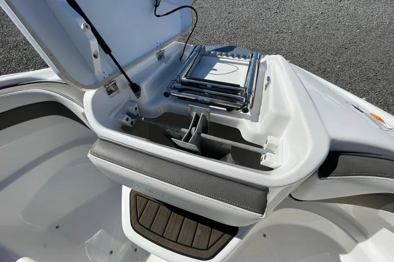 Slide: The Image of Yamaha 242 Limited S 2015 boat, open storage compartment view. - 14