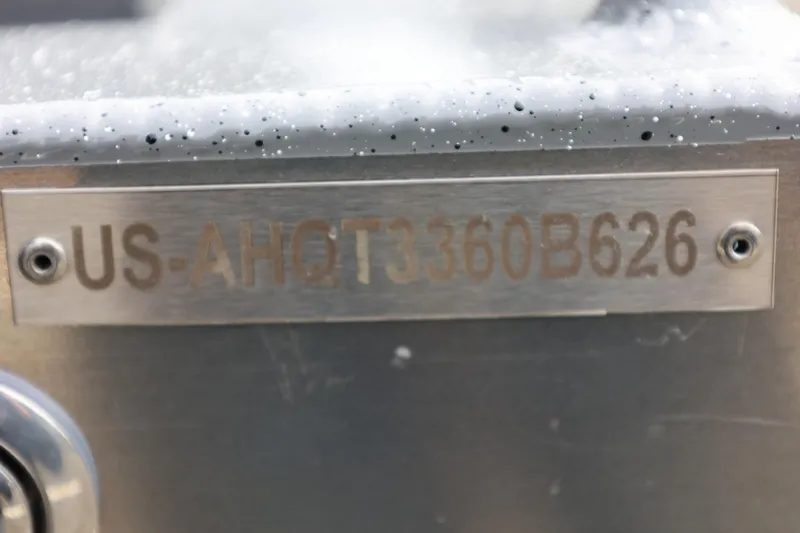 Slide: The Image of Hull identification number on 2026 Thunder Jet 209 Rush OT boat. - 13