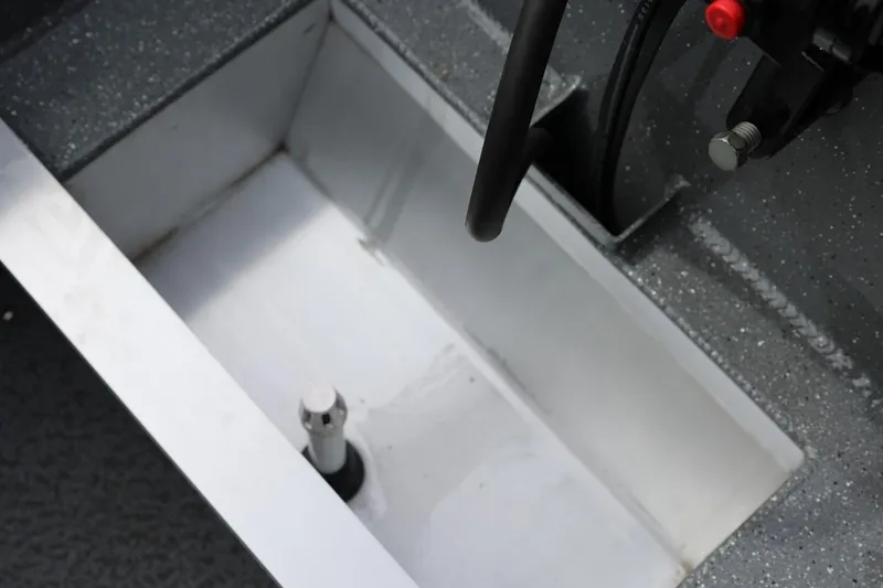 Slide: The Image of Interior view of 2026 Thunder Jet 209 Rush OT boat compartment. - 38