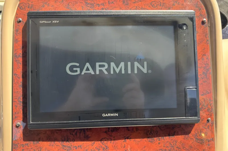Slide: The Image of Garmin GPSMAP XSV on 2002 Sea Ray 380 Sundancer dashboard. - 45