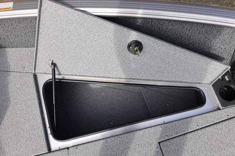 Slide: The Image of Open storage compartment in 2026 Lund 1875 Impact XS Sport boat. - 48