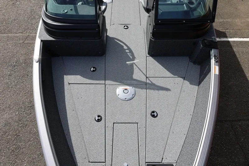 Slide: The Image of 2026 Lund 1875 Impact XS Sport boat deck, featuring spacious layout and durable materials. - 51