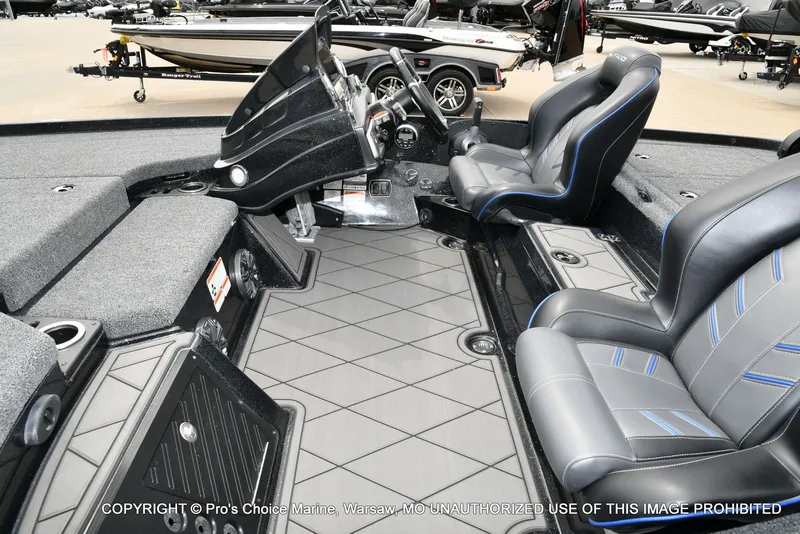 Slide: The Image of Interior of 2023 Nitro Z20 Pro boat with modern seating. - 17