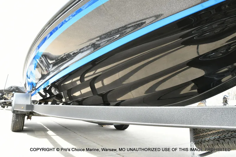 Slide: The Image of Close-up of Nitro Z20 Pro boat, 2023 model, on a trailer. - 36