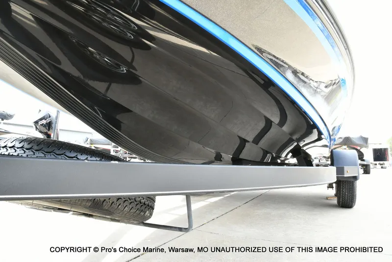 Slide: The Image of Underside of a Nitro Z20 Pro boat on trailer, 2023 model. - 37