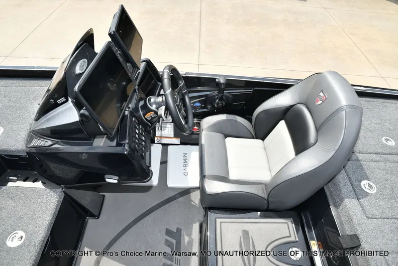 Slide: The Image of Interior of 2025 Triton 21XP with modern control console. - 45