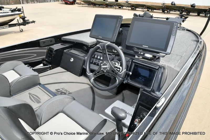 Slide: The Image of Interior of 2025 Triton 21XP boat with advanced electronics. - 5