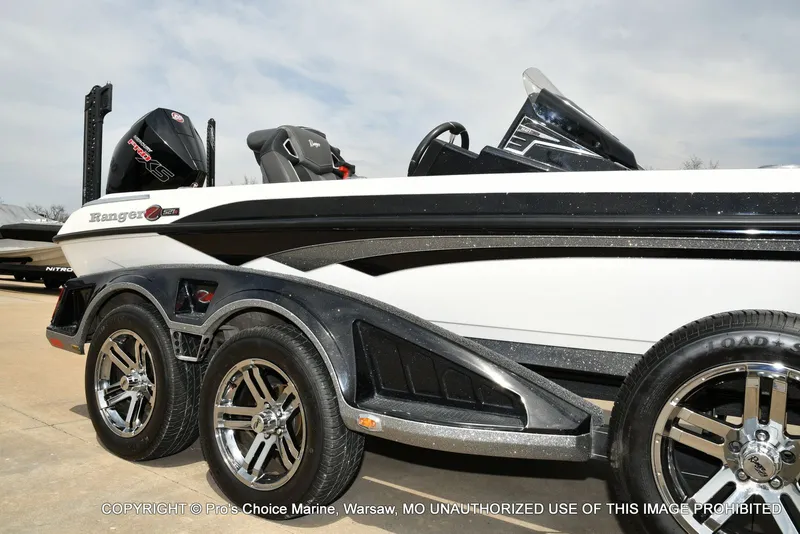 Slide: The Image of 2023 Ranger Z521R Cup boat with 300 Pro-XS engine on trailer. - 19