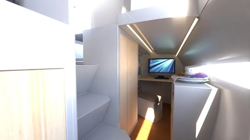 Slide: The Image of Modern interior of 2025 Catamaran Cruisers Day Sailor with sleek design and natural lighting. - 12