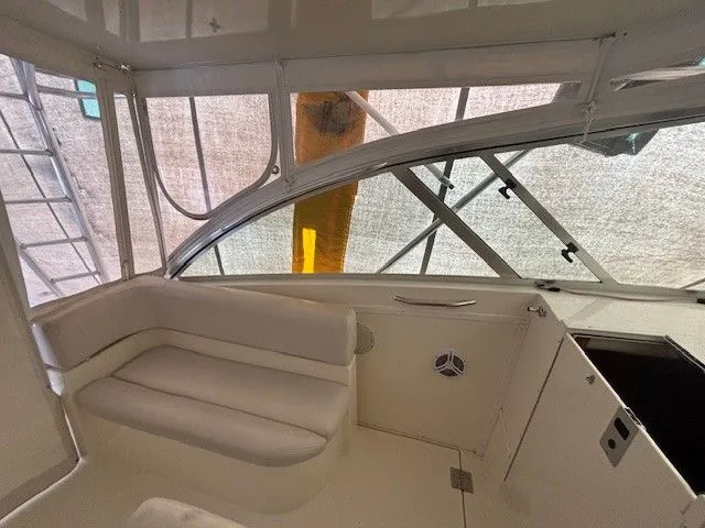 Slide: The Image of Interior of 2007 Albemarle 36 Express Fisherman with seating area. - 19