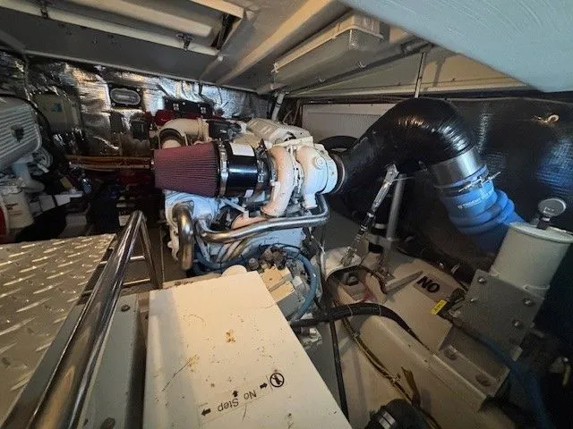 Slide: The Image of Engine room of 2007 Albemarle 36 Express Fisherman with modern equipment. - 32