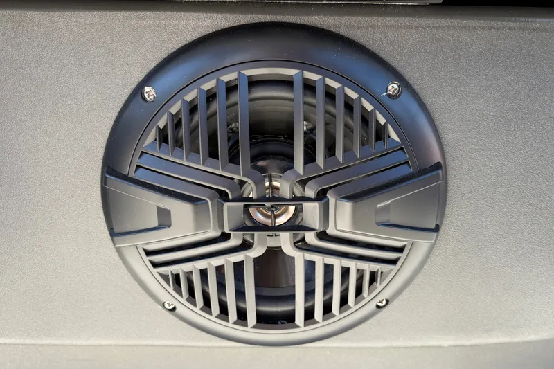 Slide: The Image of Close-up of a speaker on the 2026 Sun Tracker Bass Buggy 16 XL Select boat. - 32