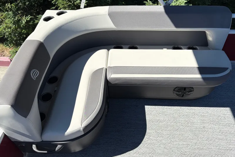 Slide: The Image of 2026 Sun Tracker Bass Buggy 16 XL Select boat seating with cup holders and speaker. - 35