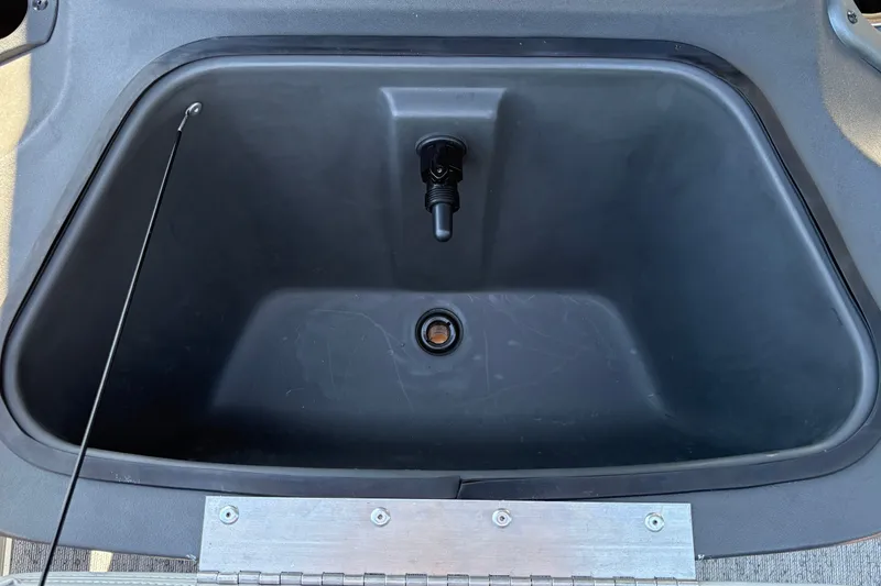 Slide: The Image of Livewell compartment of 2026 Sun Tracker Bass Buggy 16 XL Select boat. - 29