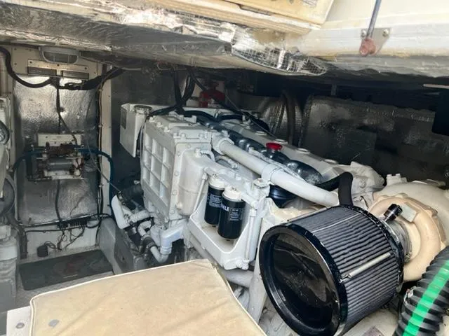 Slide: The Image of Engine room of a 1997 Henriques 38 El Bravo with diesel engine. - 14