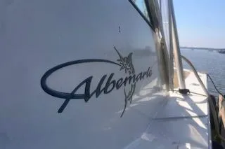 Slide: The Image of 2008 Albemarle 360 Express Fisherman boat docked by the water. - 15