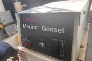Slide: The Image of Onan Marine Genset on 2008 Albemarle 360 Express Fisherman boat. - 37