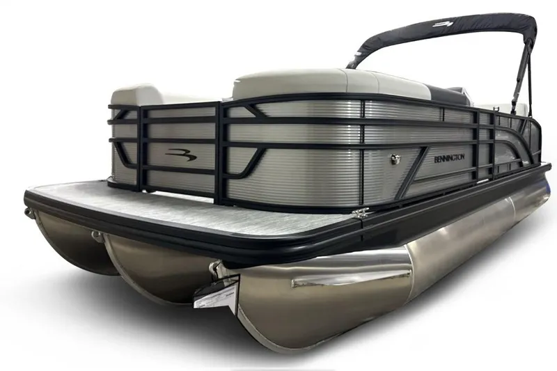 Slide: The Image of 2026 Bennington 22 S Swingback pontoon boat, sleek design with modern features. - 4