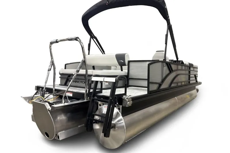 Slide: The Image of 2026 Bennington 22 S Swingback pontoon boat with sleek design and modern features. - 8