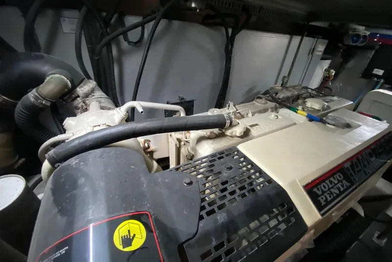 Slide: The Image of Engine room of a 2000 Carver 506 Motor Yacht with Volvo Penta components. - 50