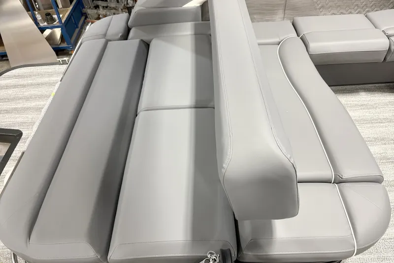 Slide: The Image of Gray seating on 2026 Bennington 23 M Swingback boat, showcasing modern design and comfort. - 17