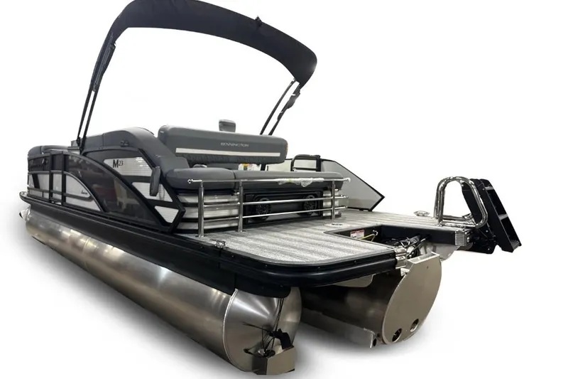 Slide: The Image of 2026 Bennington 23 M Swingback pontoon boat with sleek design and modern features. - 7
