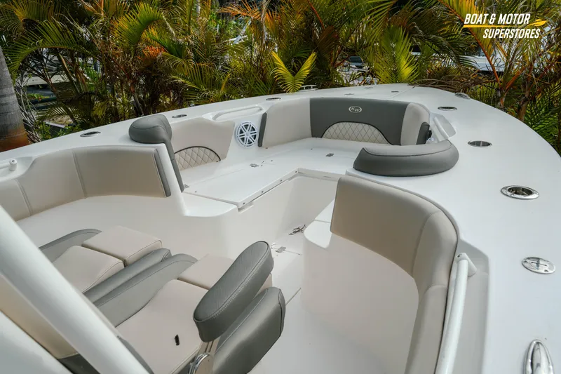 Slide: The Image of 2026 Key West 291 FS boat interior with luxurious seating and modern design. - 18