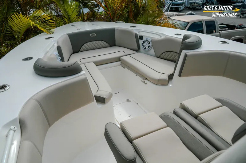 Slide: The Image of 2026 Key West 291 FS boat interior with luxurious seating and modern design. - 24