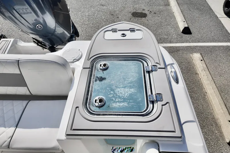 Slide: The Image of Livewell on 2026 Sea Fox 228 Commander boat, featuring sleek design and Yamaha engine. - 9