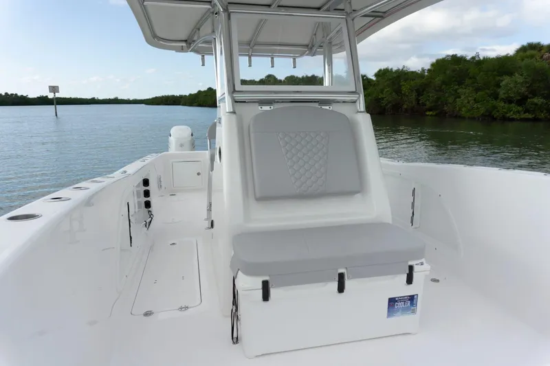 Slide: The Image of Interior view of Twin Vee 280 STX CC boat, model year 2026. - 3