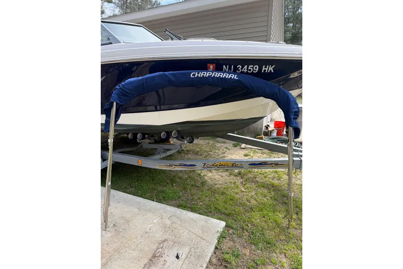 Slide: The Image of 2016 Chaparral 224 Sunesta boat on trailer, parked outdoors. - 61