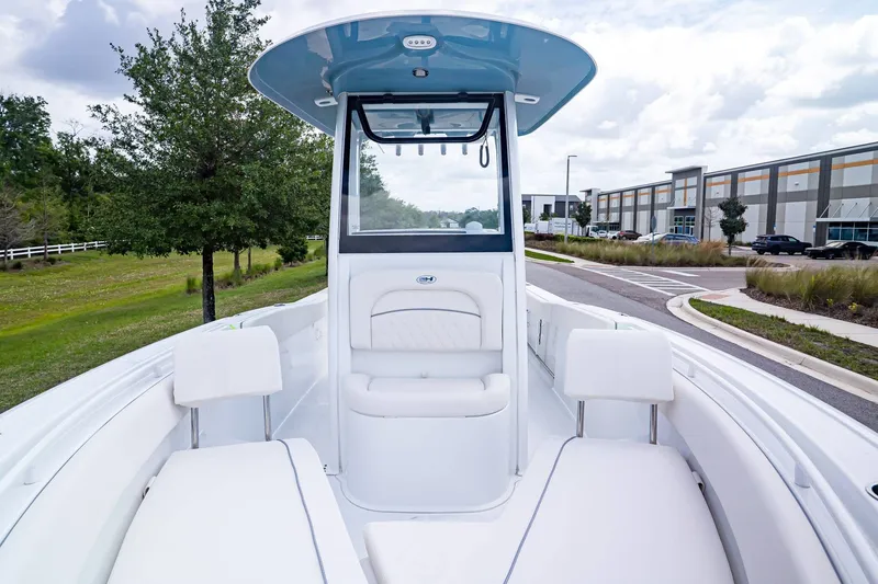 Slide: The Image of 2026 Sea Hunt Ultra 245 SE boat with modern design. - 25