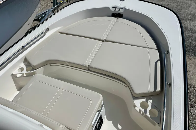 Slide: The Image of Interior view of 2026 Boston Whaler 190 Montauk boat. - 7