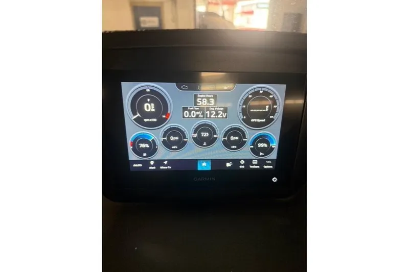Slide: The Image of Dashboard display of a 2025 Cobalt CS22 showing engine metrics and GPS speed. - 13