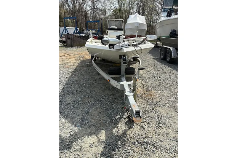 Slide: The Image of 2016 Ranger RB190 boat on trailer in outdoor storage area. - 10