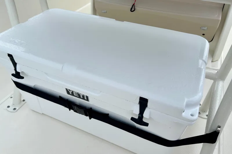 Slide: The Image of Yeti cooler on Boston Whaler 250 Dauntless 2026 boat. - 15