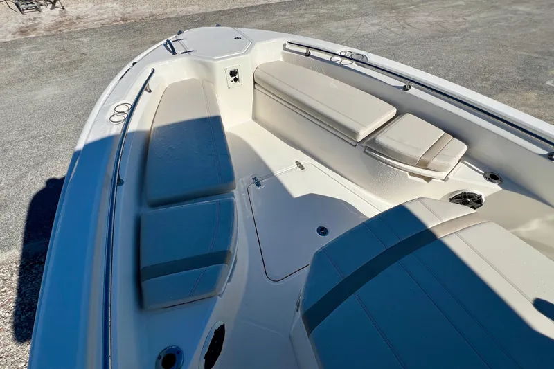 Slide: The Image of Interior of 2026 Boston Whaler 280 Dauntless with comfortable seating. - 28
