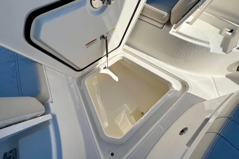 Slide: The Image of Storage compartment in Boston Whaler 280 Dauntless 2026 boat. - 30