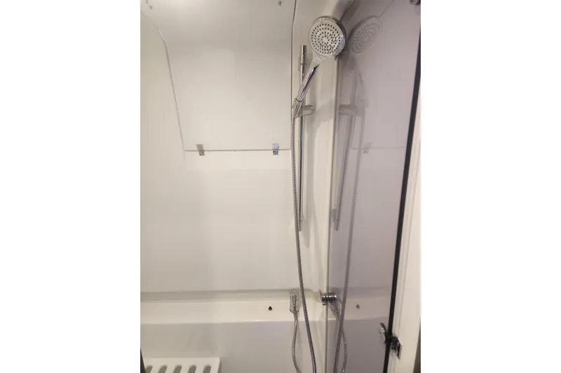 Slide: The Image of Shower area in 2025 Beneteau Gran Turismo 32 yacht, featuring modern fixtures. - 30