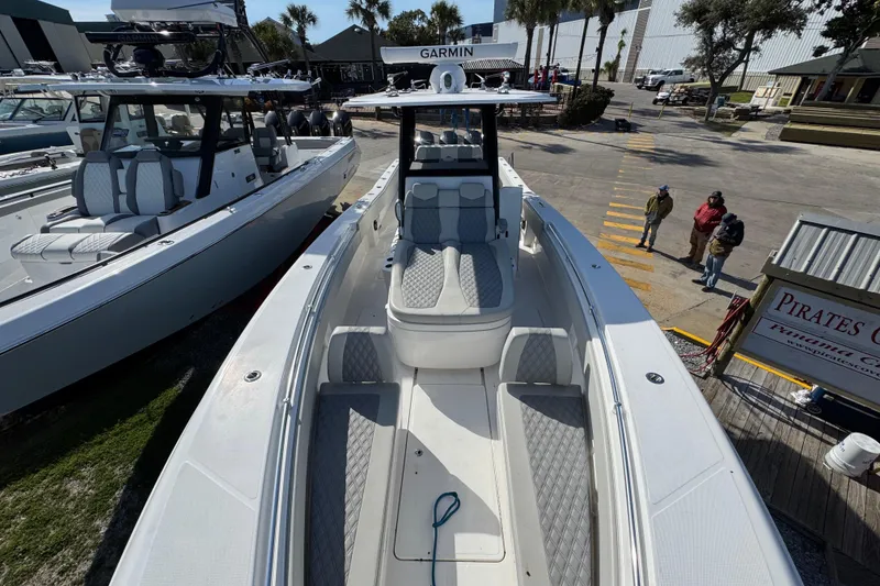 Slide: The Image of 2021 Invincible 36 Open Fisherman boat with sleek design and spacious seating. - 18