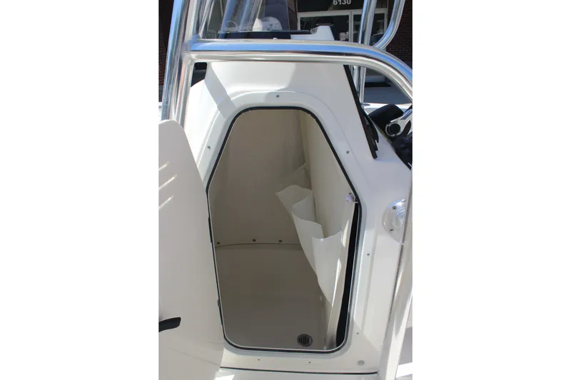 Slide: The Image of Interior view of 2026 Key West 203 FS boat cabin, showcasing compact design. - 11