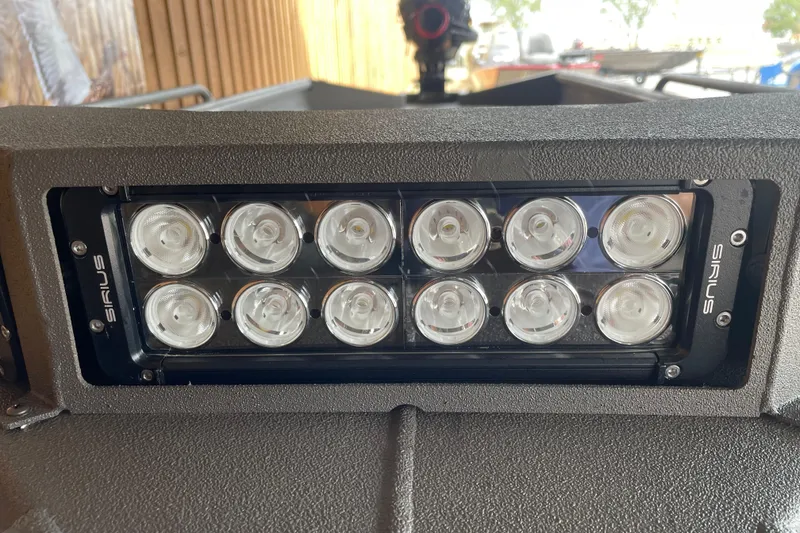 Slide: The Image of LED light bar on 2026 Reaper Boats 653 Timber Reaper, featuring Sirius lighting. - 13