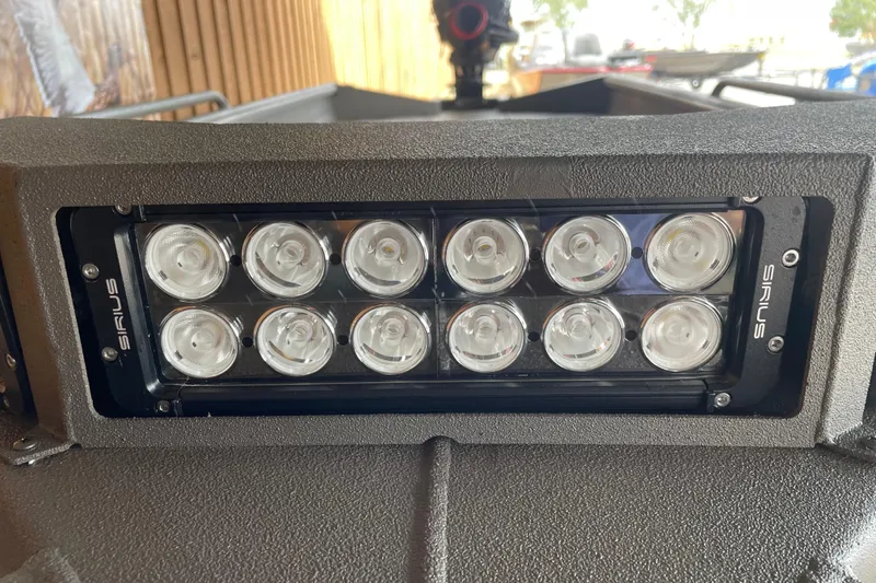 The Image of LED light bar on 2026 Reaper Boats 653 Timber Reaper, featuring Sirius lighting. - 14