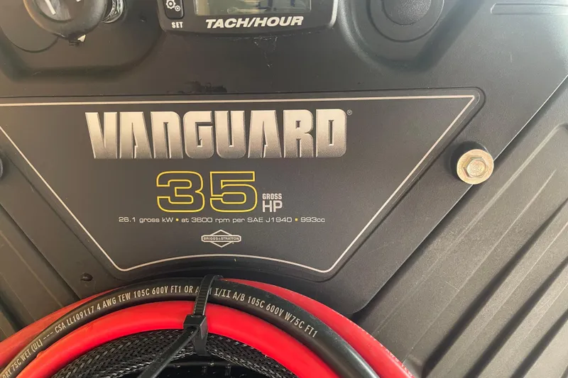 Slide: The Image of Vanguard 35 HP engine on Reaper Boats 653 Timber Reaper, 2026 model. - 9