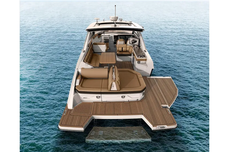 Slide: The Image of Manufacturer Provided Image: 2018 Sea Ray SLX 400 luxury boat with spacious deck on open water. - 37