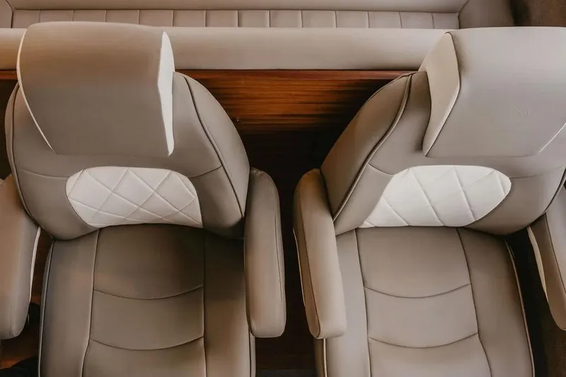 Slide: The Image of Luxurious leather seats in 2026 KingFisher 38 GFX boat interior. - 7