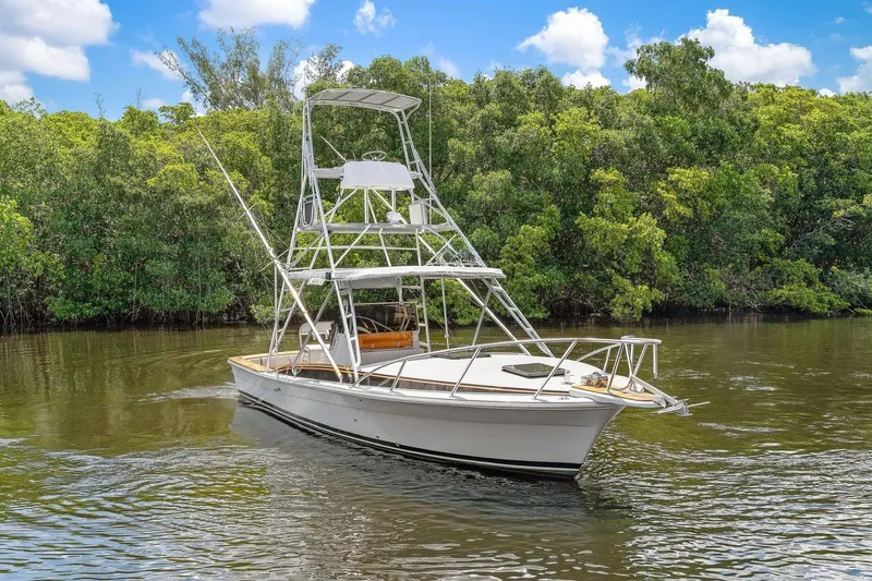 Slide: The Image of 2024 Strike 29 FT Center Console with Cuddy, side view illustration. - 51