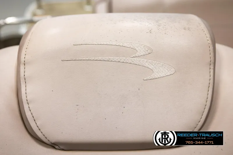 Slide: The Image of Close-up of 2018 Bennington 24 SSBXPDL boat seat with logo embroidery. - 41