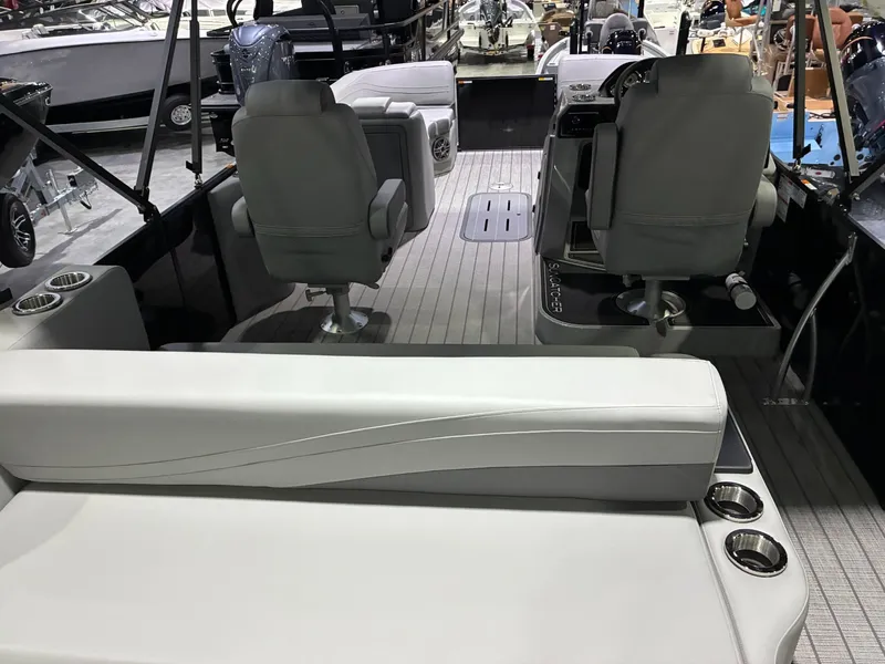 Slide: The Image of Interior of SunCatcher Fusion 324SL boat, model year 2026. - 12