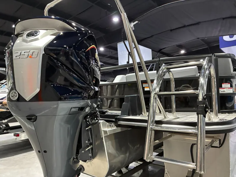 Slide: The Image of SunCatcher Fusion 324SL 2026 with powerful outboard motor. - 3
